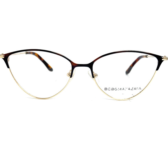 BCBG Maxazria Cat Eye Eyeglasses Frames 54 16 135 Arla Gold Tortoise H16851 - Picture 1 of 7